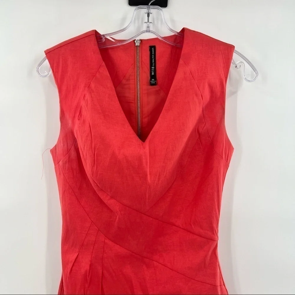 W118 Walter Baker orange bodycon sleeveless dress size XS
